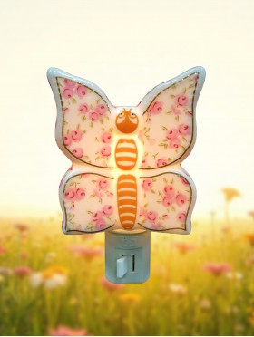 Porcelain Butterfly Night Light with Gift Box